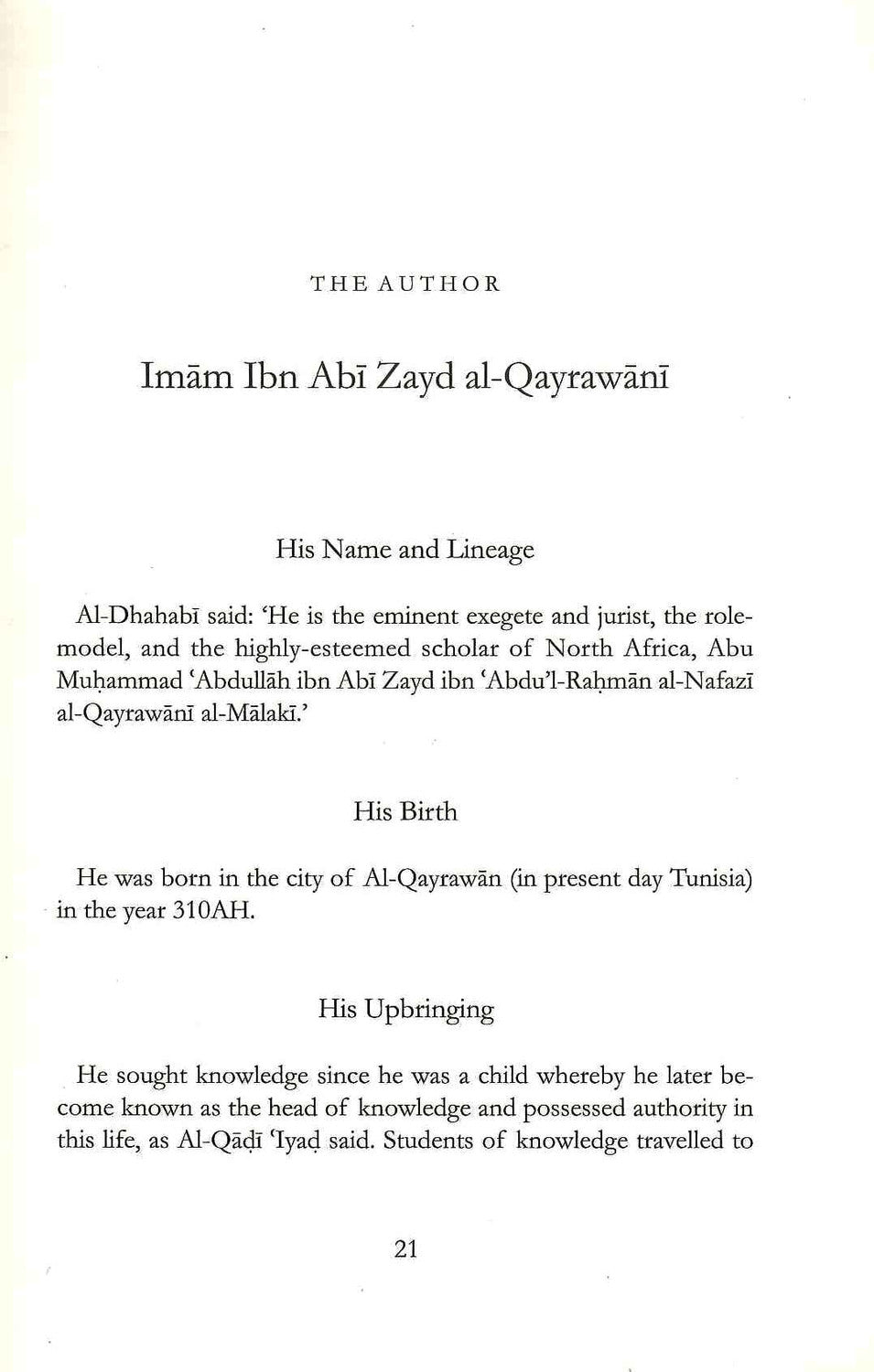 The Creed Of Ibn Abi Zayd Al-Qayrawani | Daar Us-Sunnah