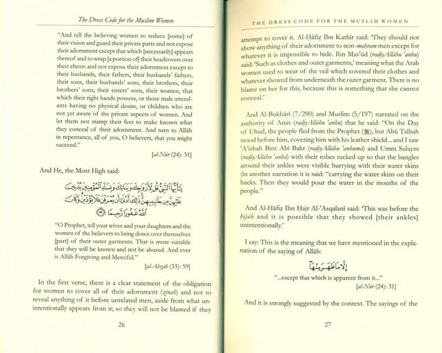 The Dress Code for Muslim Women By Sheikh Nasir-ud-din Albaani