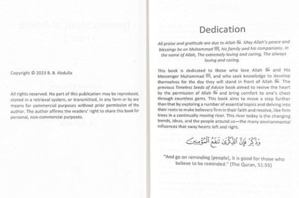 Timeless Seeds of Advice Part 2: A Deeper Reflection | Islamic Self-Development & Tazkiyah-islamicbrands.org