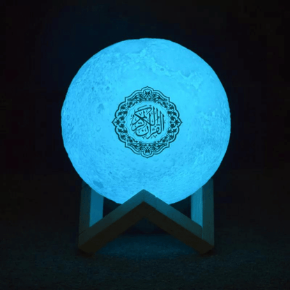 White Moon Lamp Quran Speaker SQ168 – LED Moon Light with Quran Recitation & Remote Control