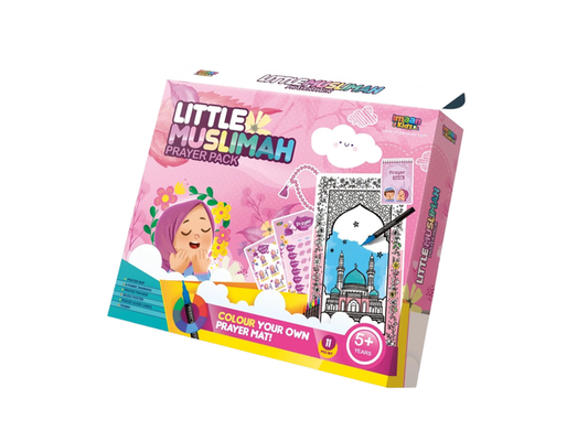 Little Muslimah Prayer Pack | Pink Islamic Kids Prayer Set with Mat, Tracker & Duʿā Essentials |