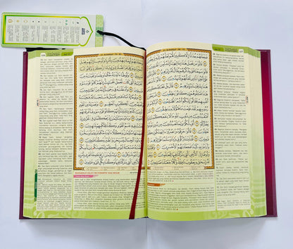 Al-Qur’an Al-Karim B5 Medium Colour-Coded Tajweed with Translation | Random Cover Colours