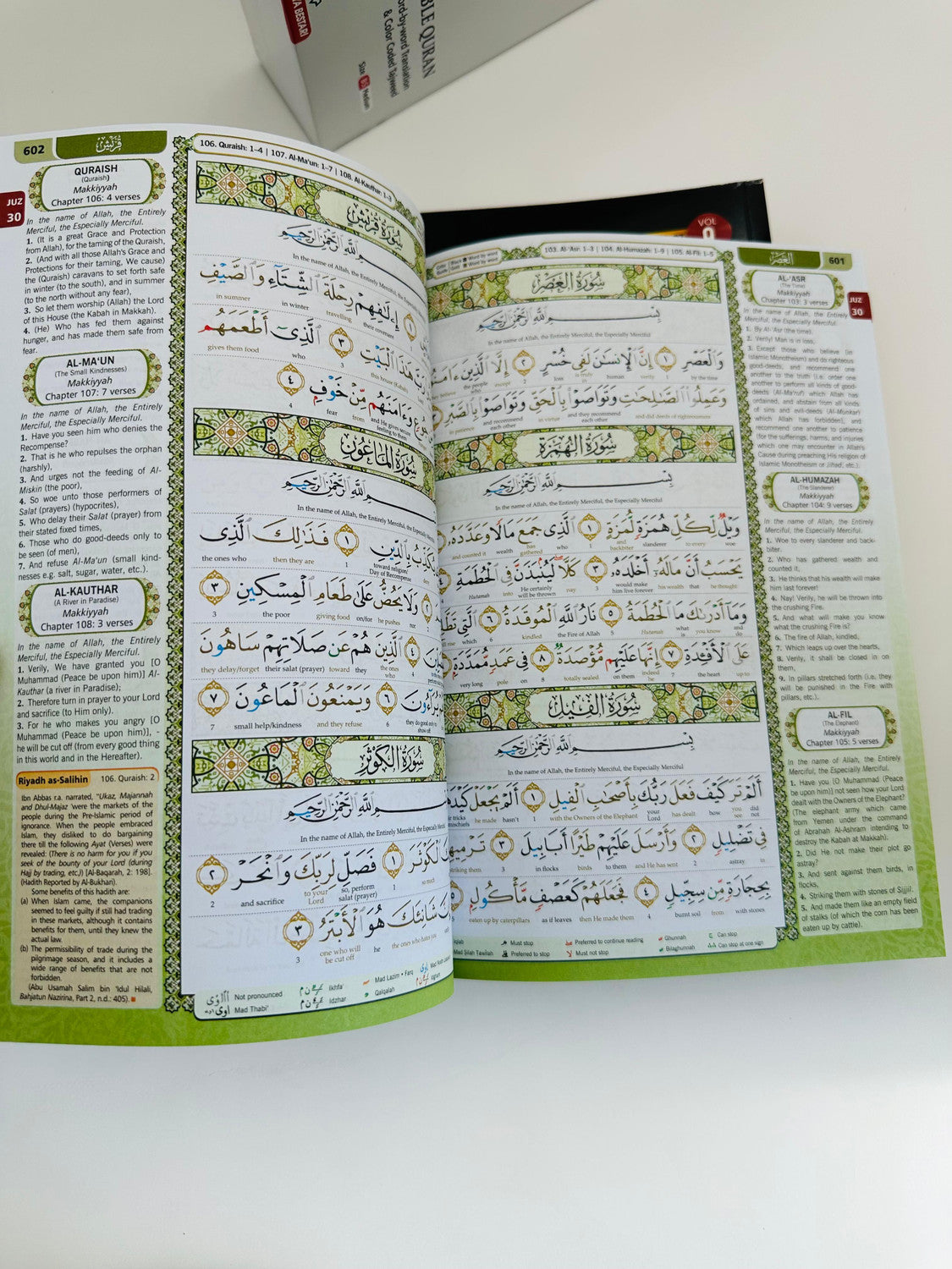 Al-Quran Al-Karim 10-Volume Set | Word-For-Word English Translation • Colour-Coded Tajweed • B5 Medium Quran Set