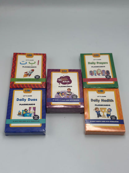 Flashcards Bundle (Set of 5 Flashcard Packs) – Islamic Learning  for Kids