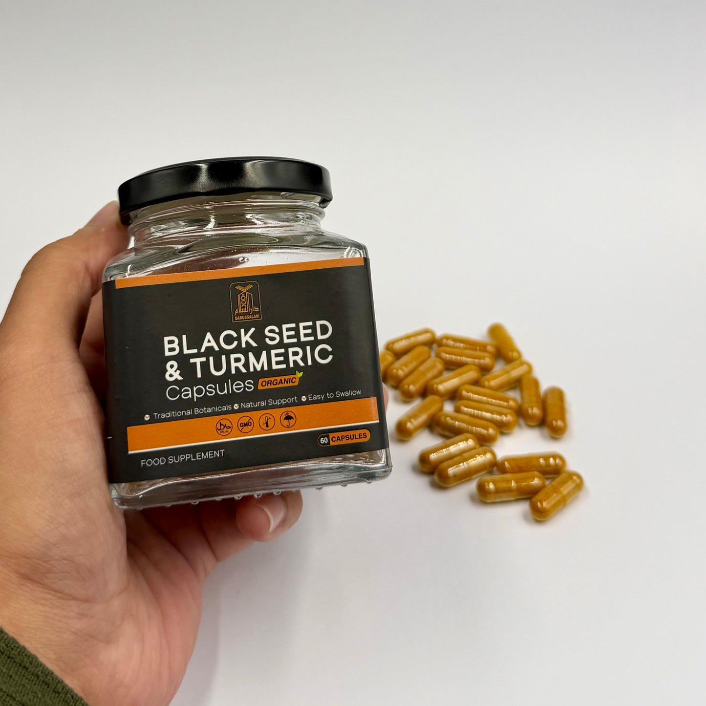 Turmeric + Black Pepper + Ginger & Black Seed Capsules – 60 Count | Natural Immune & Digestive Support