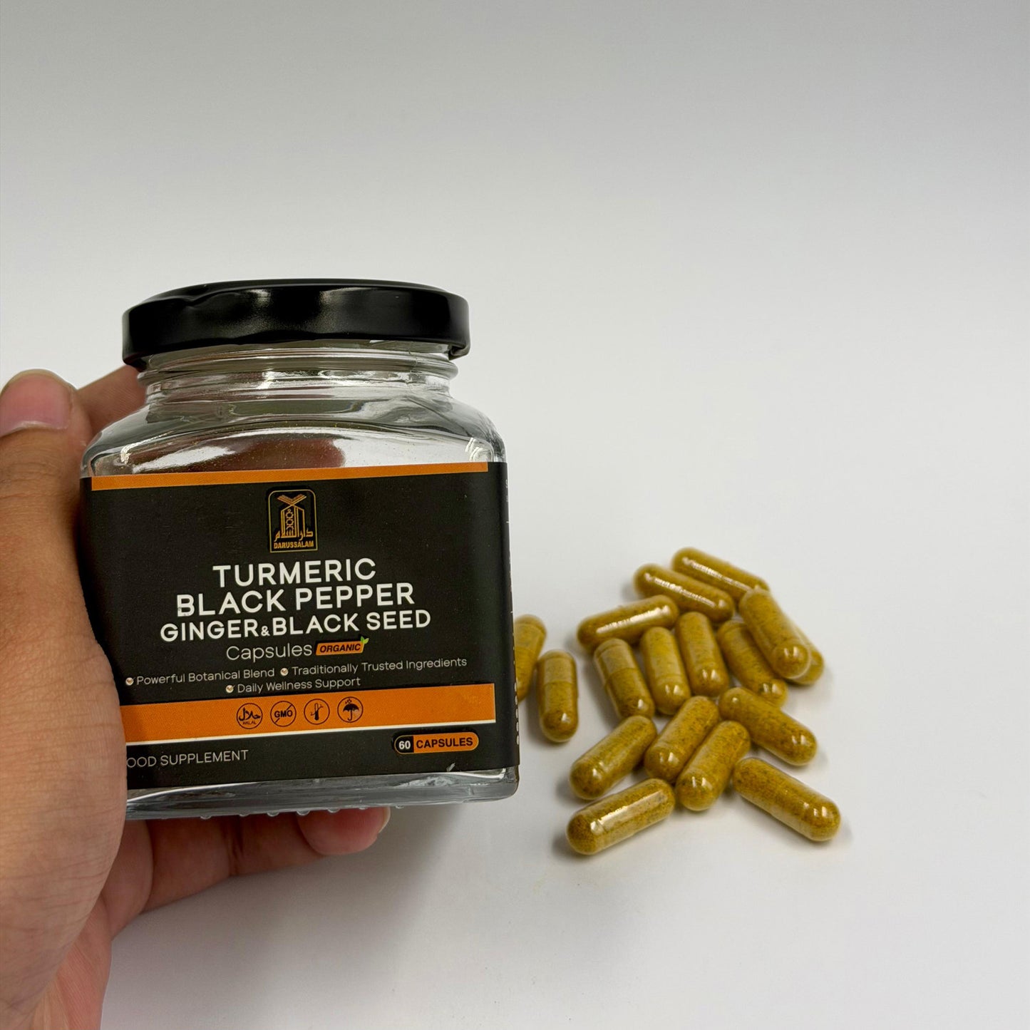 Turmeric + Black Pepper + Ginger & Black Seed Capsules – 60 Count | Natural Immune & Digestive Support