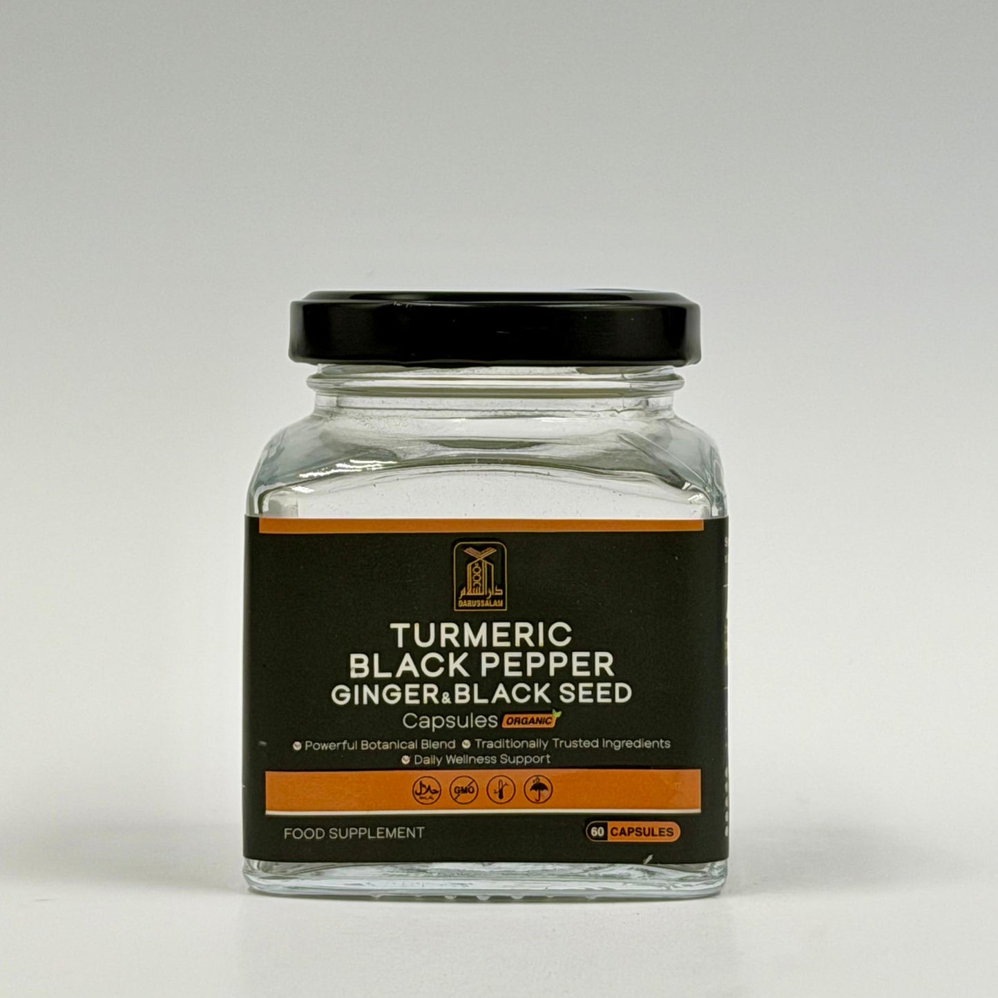 Turmeric + Black Pepper + Ginger & Black Seed Capsules – 60 Count | Natural Immune & Digestive Support