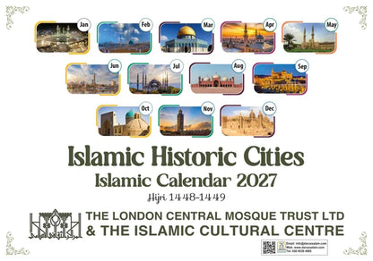 2027 Islamic Calendar | Hijri 1448-1449 with Prayer Times & Historic Cities