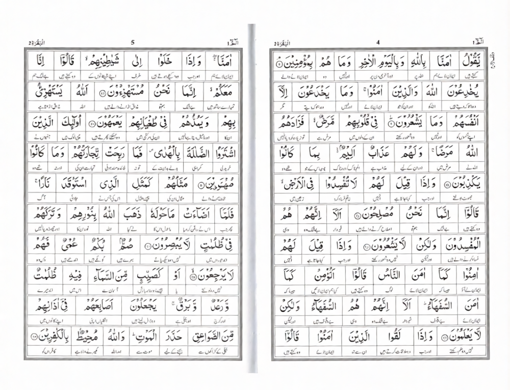 Word-by-Word Quran with Urdu Translation by Dr Farhat Hashmi – Hardcover (2 Volume Set)