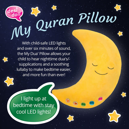 My Quran Pillow Moon with Light & Sound – Islamic Pillow by Desi Doll