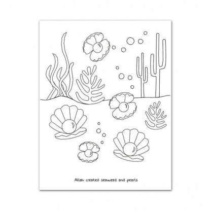 Allah Created Everything – Islamic Colouring Book for Kids with Fun Learning Activities