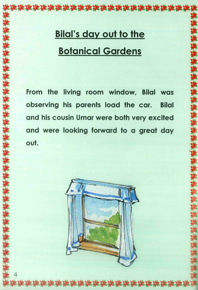 Bilal’s Day Out to the Botanical Gardens – Islamic Children’s Story by Samia Ahmed | Message Of Islam (Softcover, 48 Pages)