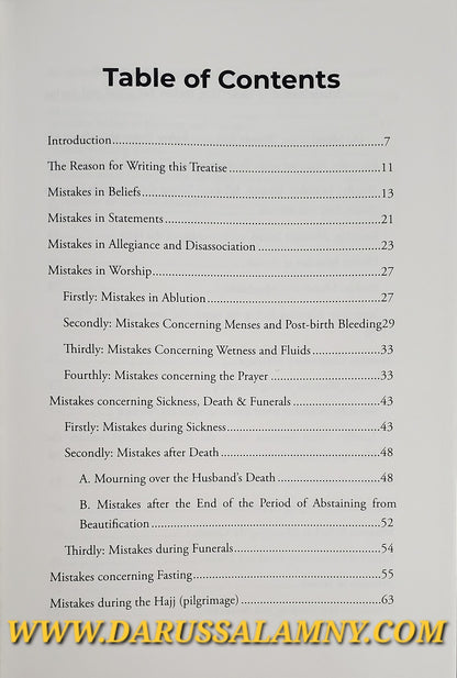 Common Mistakes of the Woman – Islamic Guidance  Authentic Statements