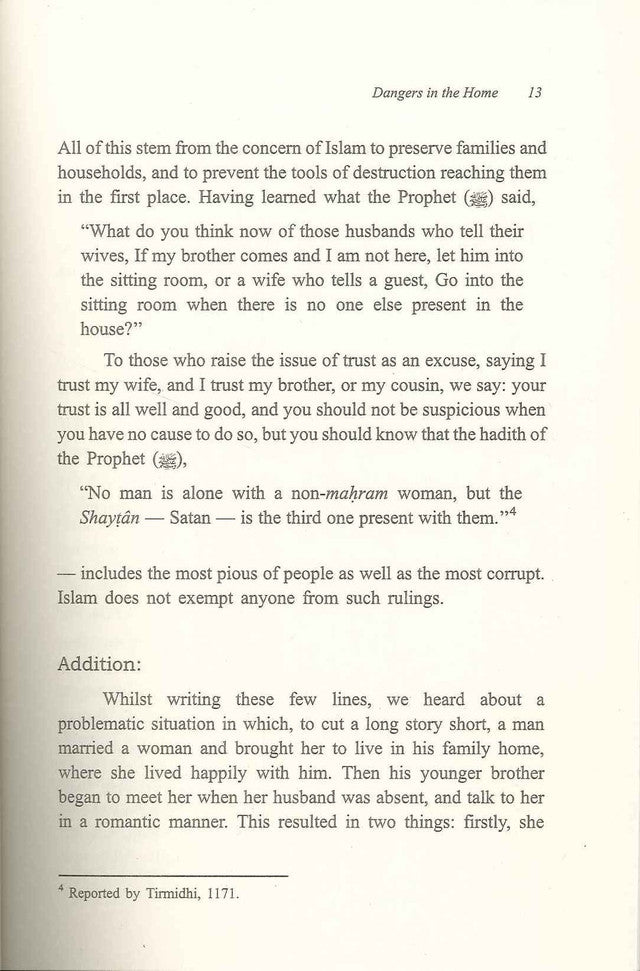 Dangers In Home by Muhammad Salih al-Munajid