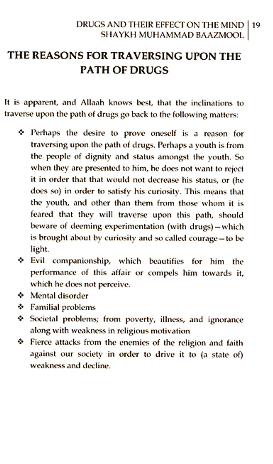 Drugs and Their Effect Upon the Mind