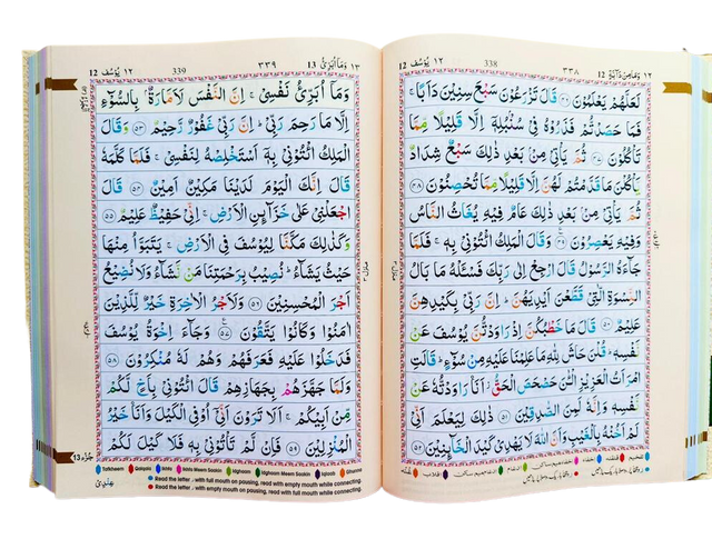 Colour Coded Quran with Colour Coded Manzils – Large Size- Persian/Urdu Script Tajweed