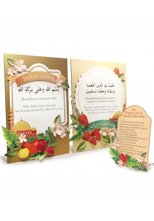 DIY Papercraft Kit: Duaas Before and After Eating for Kids | Learn Islamic Manners Through Creative Fun