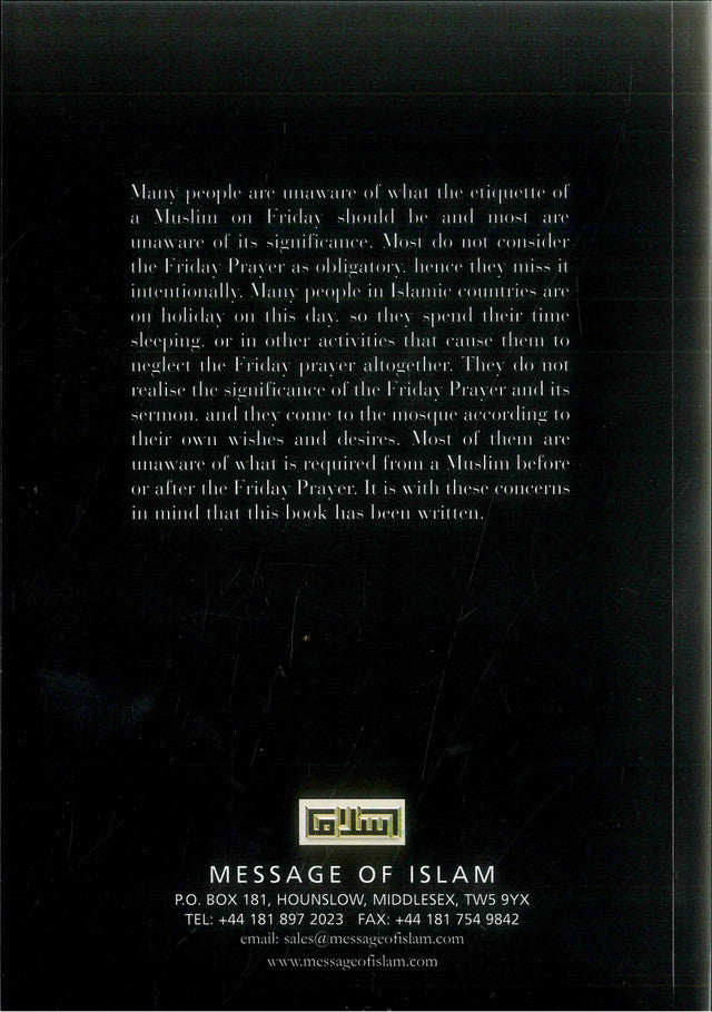 Etiquettes Of A Muslim On Friday – Islamic Guide to Jumuʿah Conduct & Practices | Alee Hasan Alee Abdul-Majeed (Message Of Islam, Softcover, 80 Pages)