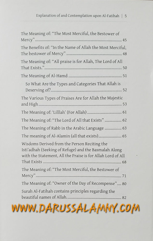 Explanation & Contemplation upon Al-Fatihah – English Quran Tafsir & Reflection Guide (Paperback)