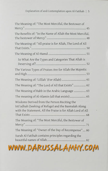 Explanation & Contemplation upon Al-Fatihah – English Quran Tafsir & Reflection Guide (Paperback)