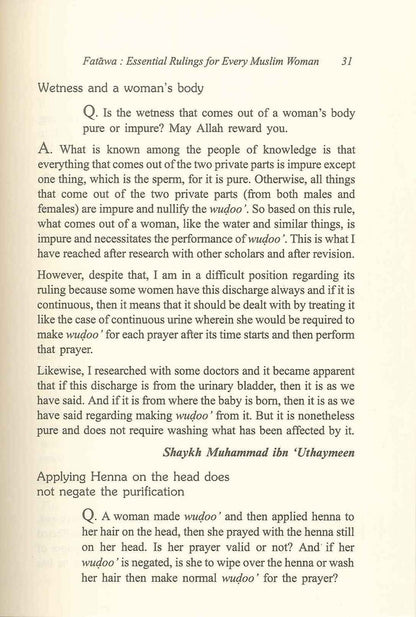Fatawa Essential Rulings for Every Muslim Woman