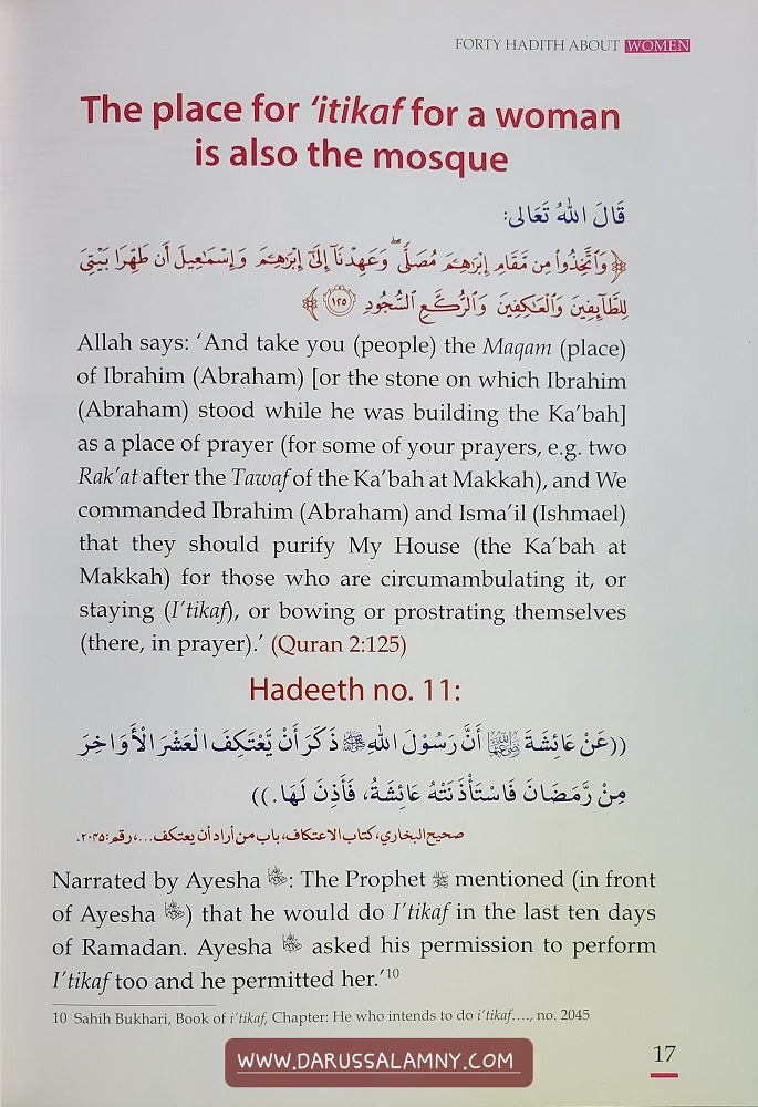 Forty Hadith About Women – Islamic Guidance on Women’s Status, Rights & Responsibilities