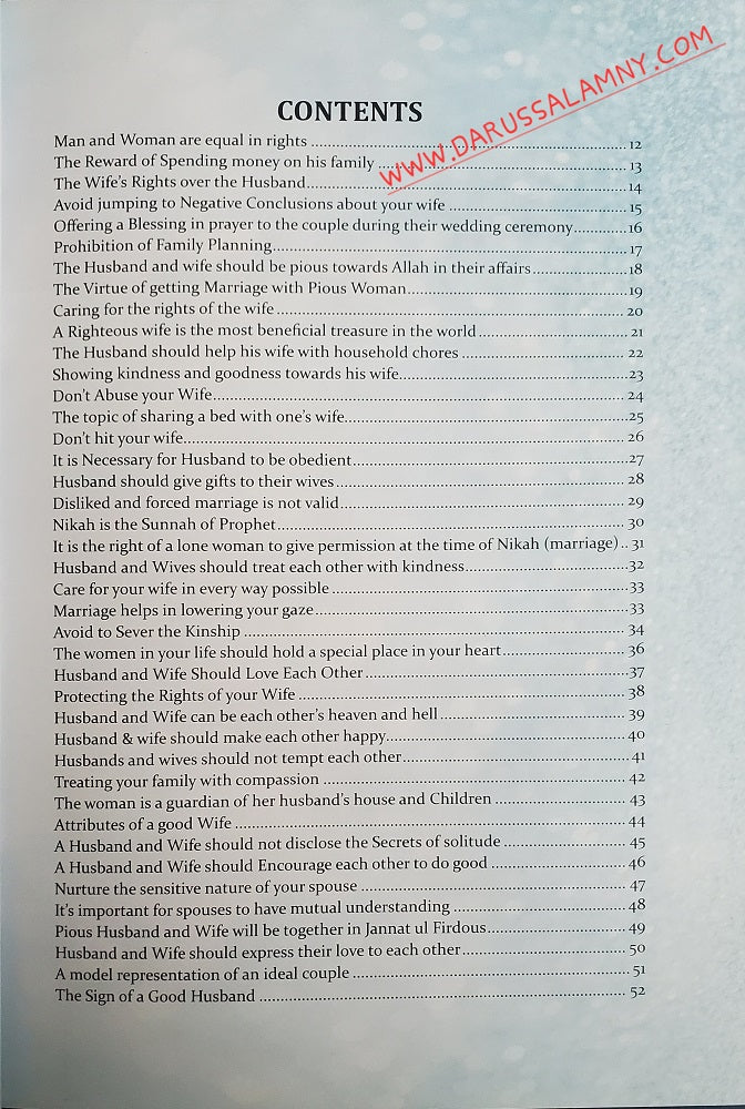 Forty Hadith About Marital Responsibilities – Islamic Guidance on Marriage