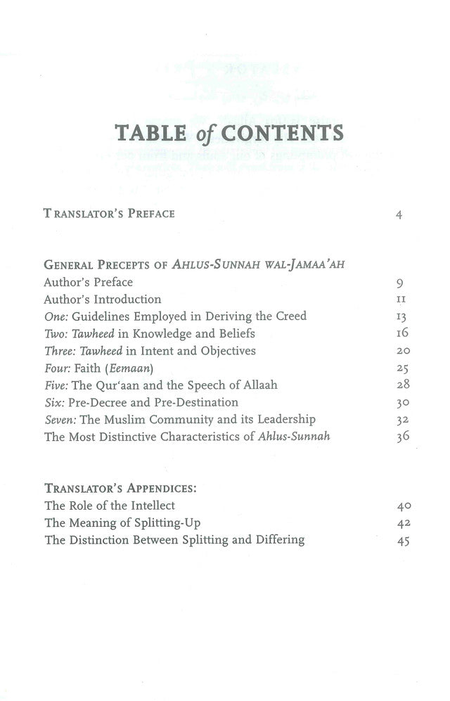 General Precepts of Ahlus-Sunnah wal-Jamaa’ah – Islamic Creed Guide by Shaykh Naasir Al-Aql | Message Of Islam (S/C, 47 Pgs