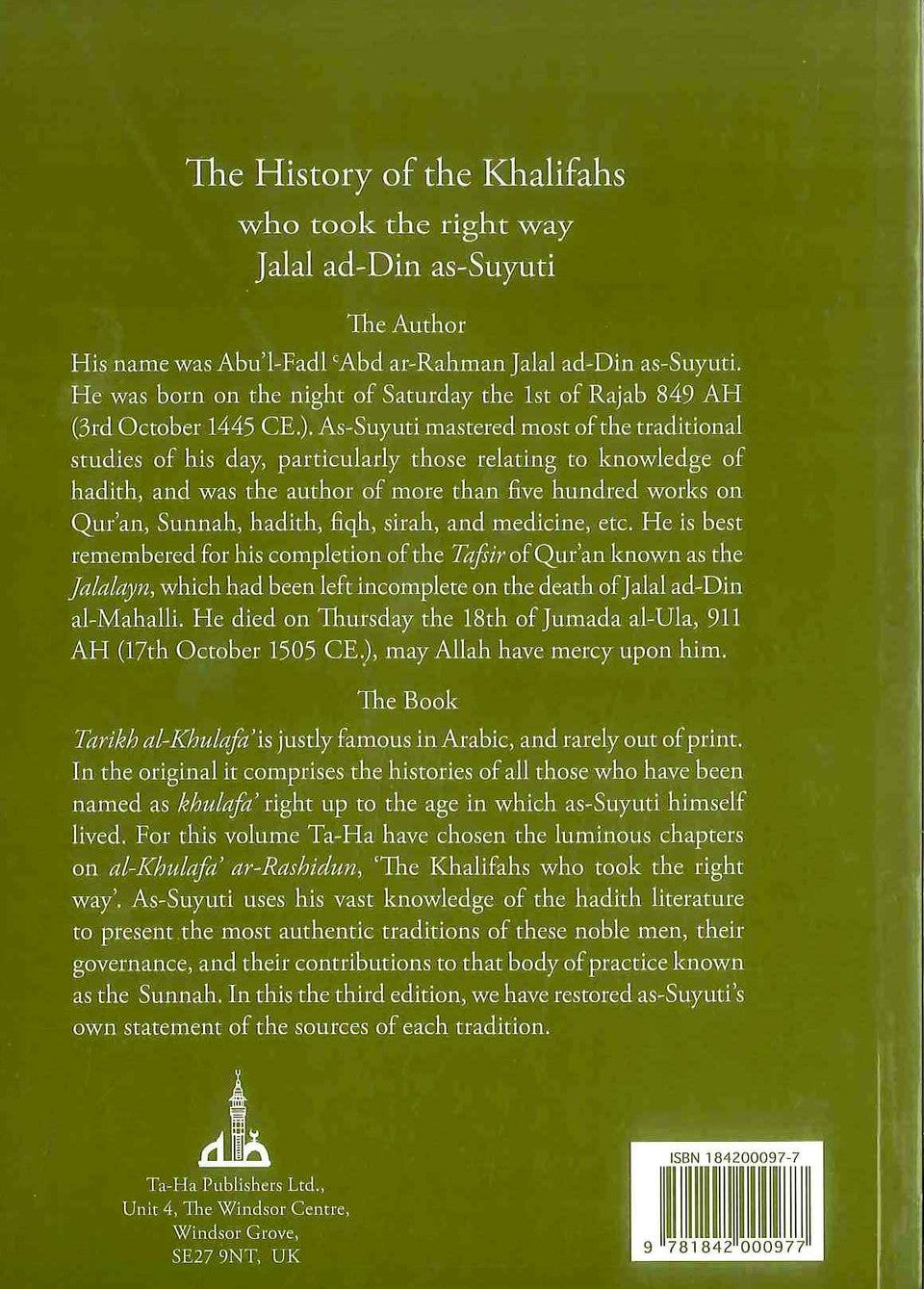The History of the Khalifahs By ta ha publisher
