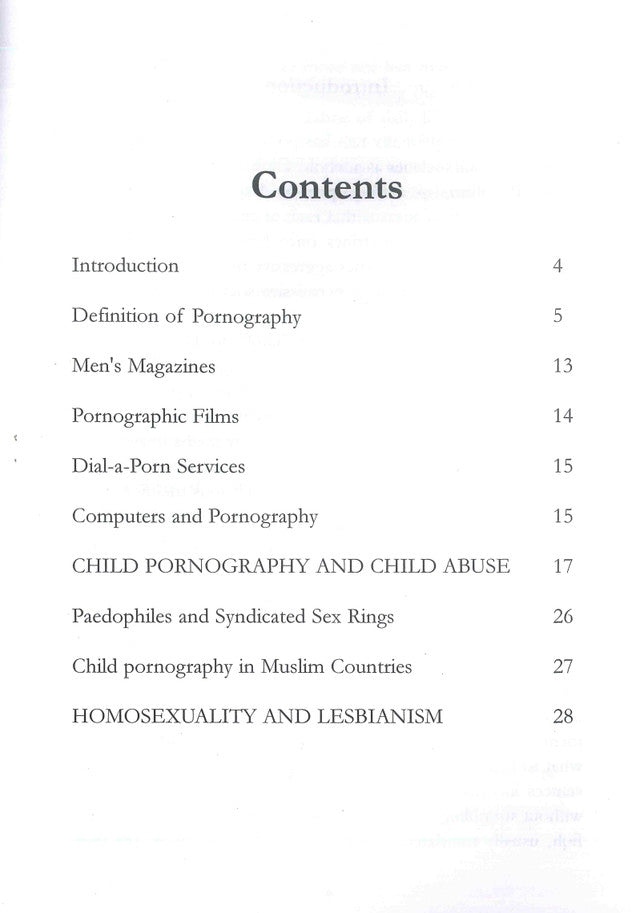 The Effect of Homosexuality & Pornography on Society – Islamic Perspective on Modern Moral Issues | Shaykh Michael Mumisa (Message Of Islam, S/C, 32 Pgs)