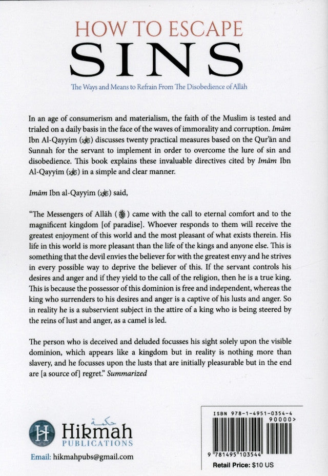 How to Escape Sins (Based on the Words of Imam Ibn Al-Qayyim) | Islamic Self-Purification & Spiritual Growth Book