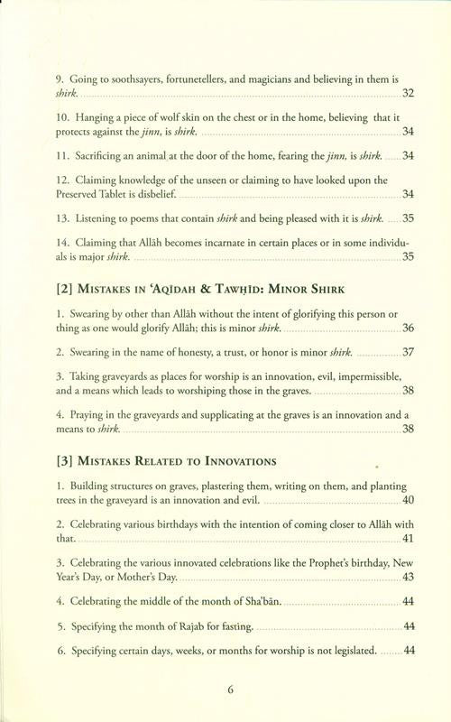 Clarifying Common Mistakes Widespread Among the Muslims – English Paperback Edition.
