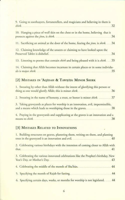 Clarifying Common Mistakes Widespread Among the Muslims – English Paperback Edition.