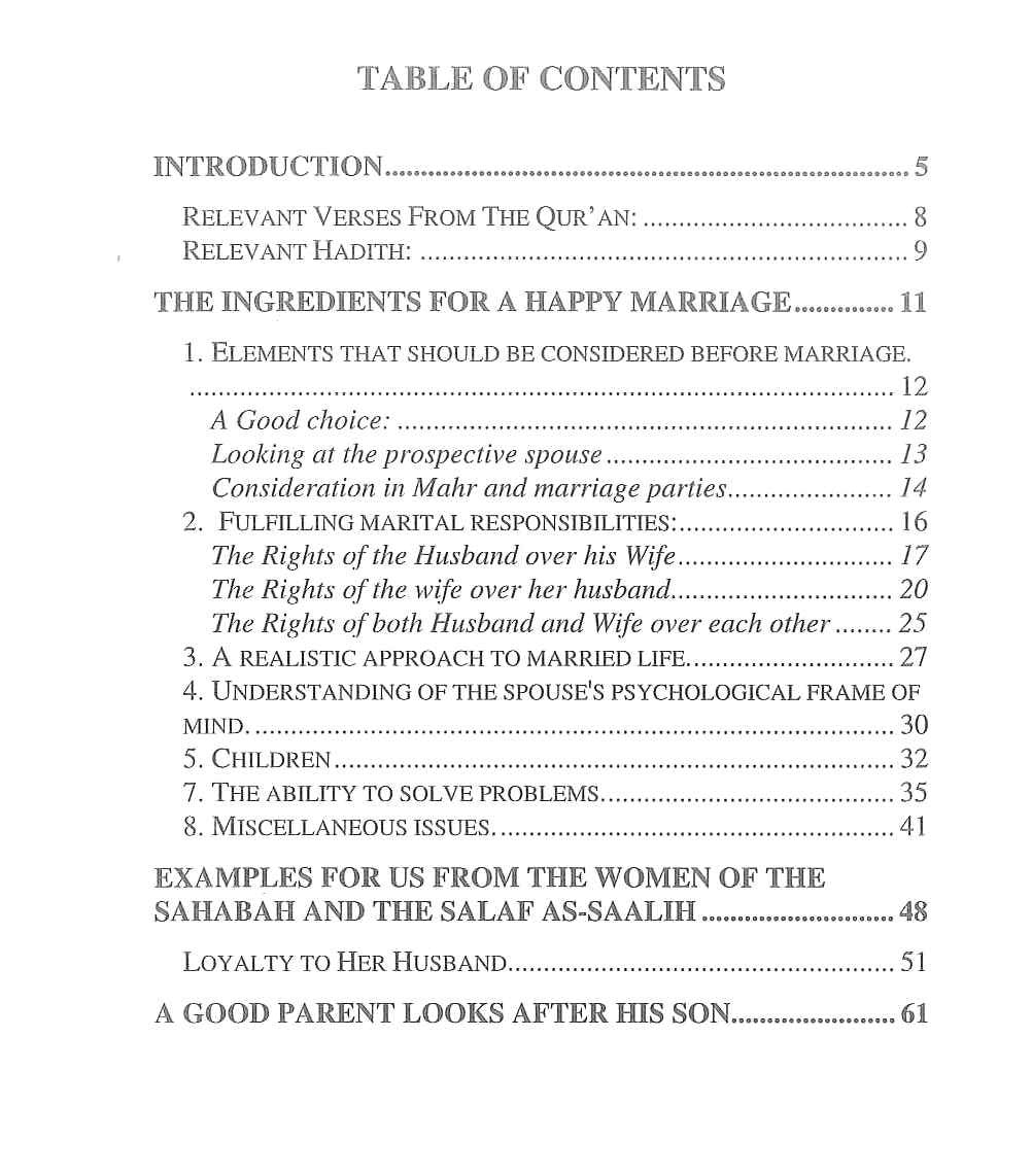 The Ingredients for a Happy Marriage | Islamic Guide to a Successful Muslim Marriage