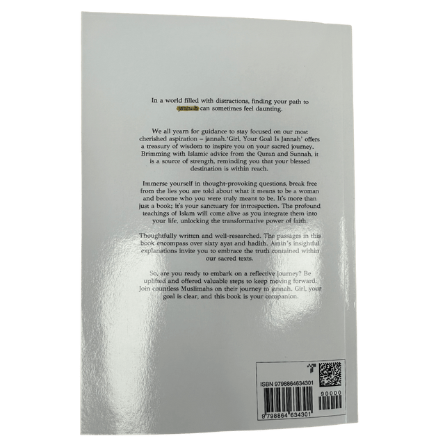 Girl, Your Goal Is Jannah – Inspirational Islamic Guide for Muslim Women (Softcover, 189 Pages) | Farhat Amin
