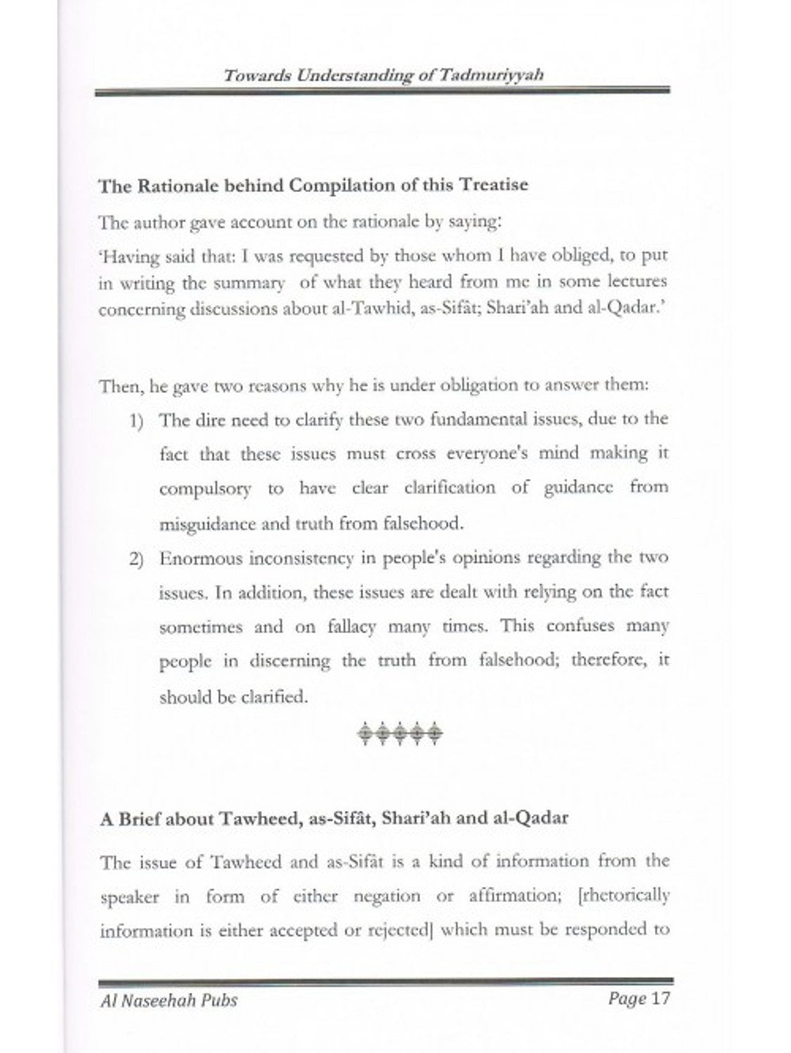 Towards Understanding of Tadmuriyyah – Explanation of Ibn Taymiyyah’s Aqeedah and Tawheed