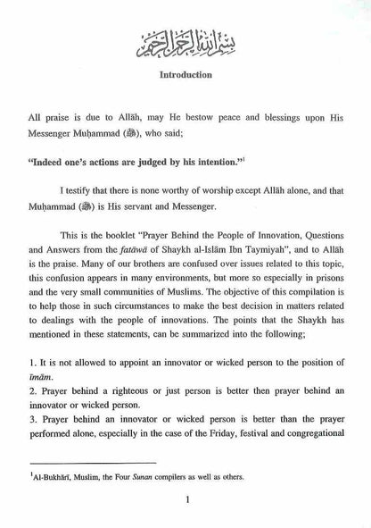 Prayer Behind the Innovators – Question & Answer | Islamic Rulings on Congregational Prayer