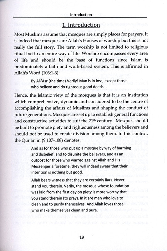 The Role of the Mosque in 21st Century Britain – Islamic Insight on Mosques & Community Life | Dr Abdul Karim Awad (Message Of Islam, Softcover, 173 Pages)