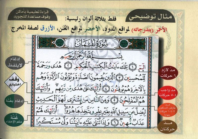 Tajweed Quran 30 Parts Landscape |18x25cm| Colour Coded Tajwid Quraan Set with Leather Case