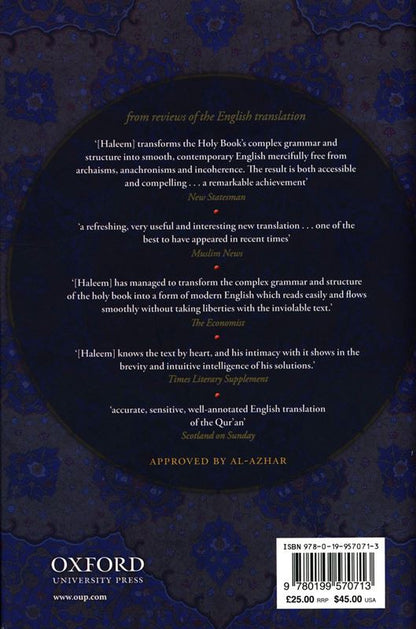 The Qur’an Parallel Arabic-English by M.A.S. Abdel Haleem