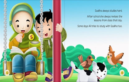 Studying Hard – Akhlaaq Building Series | Full Colour Illustrated Islamic Book for Kids