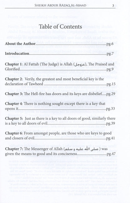 The Keys of Good | A Guide to Righteous Deeds and Noble Character by Shaykh Abdur Razzaq Al-Abbad
