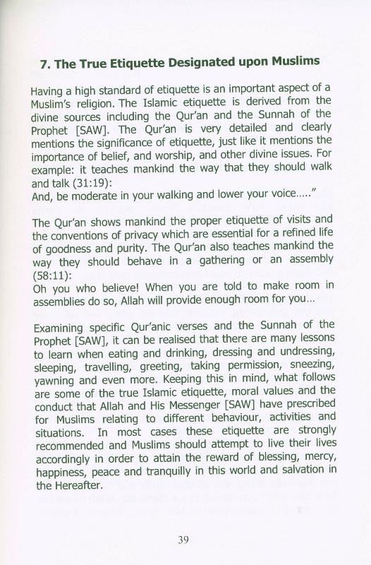 The True Islamic Etiquette – Comprehensive Guide to Islamic Manners & Conduct (Dr Abdul Karim Awad, Softcover, 296 Pages)
