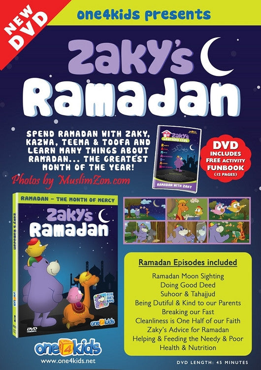 Zaky’s Ramadan – Ramadan with Zaky & Friends (DVD + Free Activity Book) — Fun & Educational Ramadan DVD for Kids